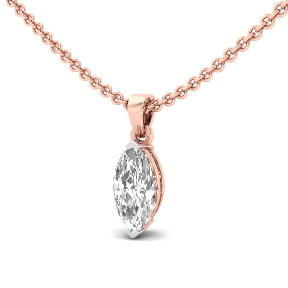 Marquise Cut CVD Diamond Majestic Brilliance Solitaire Pendant