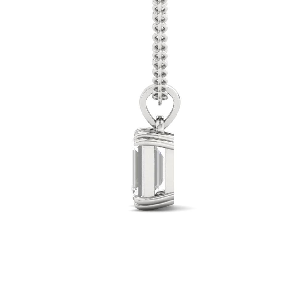 Emerald Cut Cvd Diamond Eternal Spark Solitaire Pendant