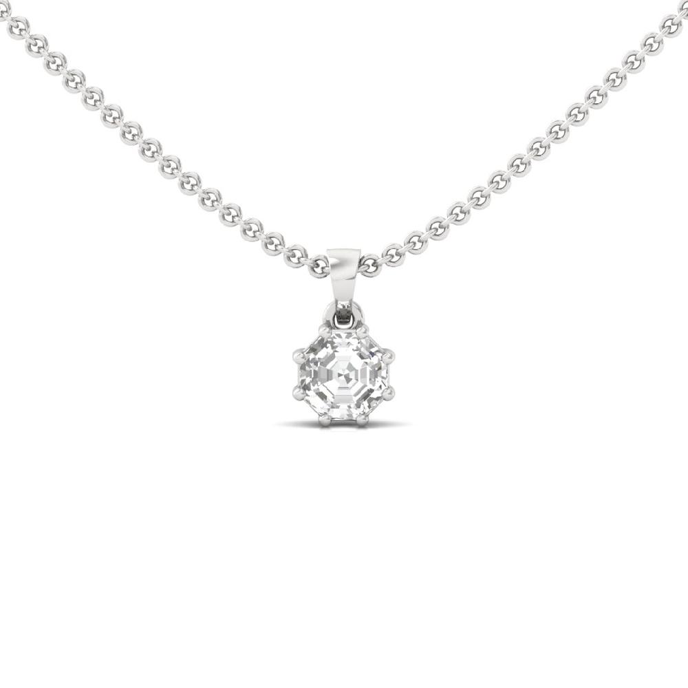 Octagon Cut CVD Lab grown Diamond Radiance Solitaire Pendant