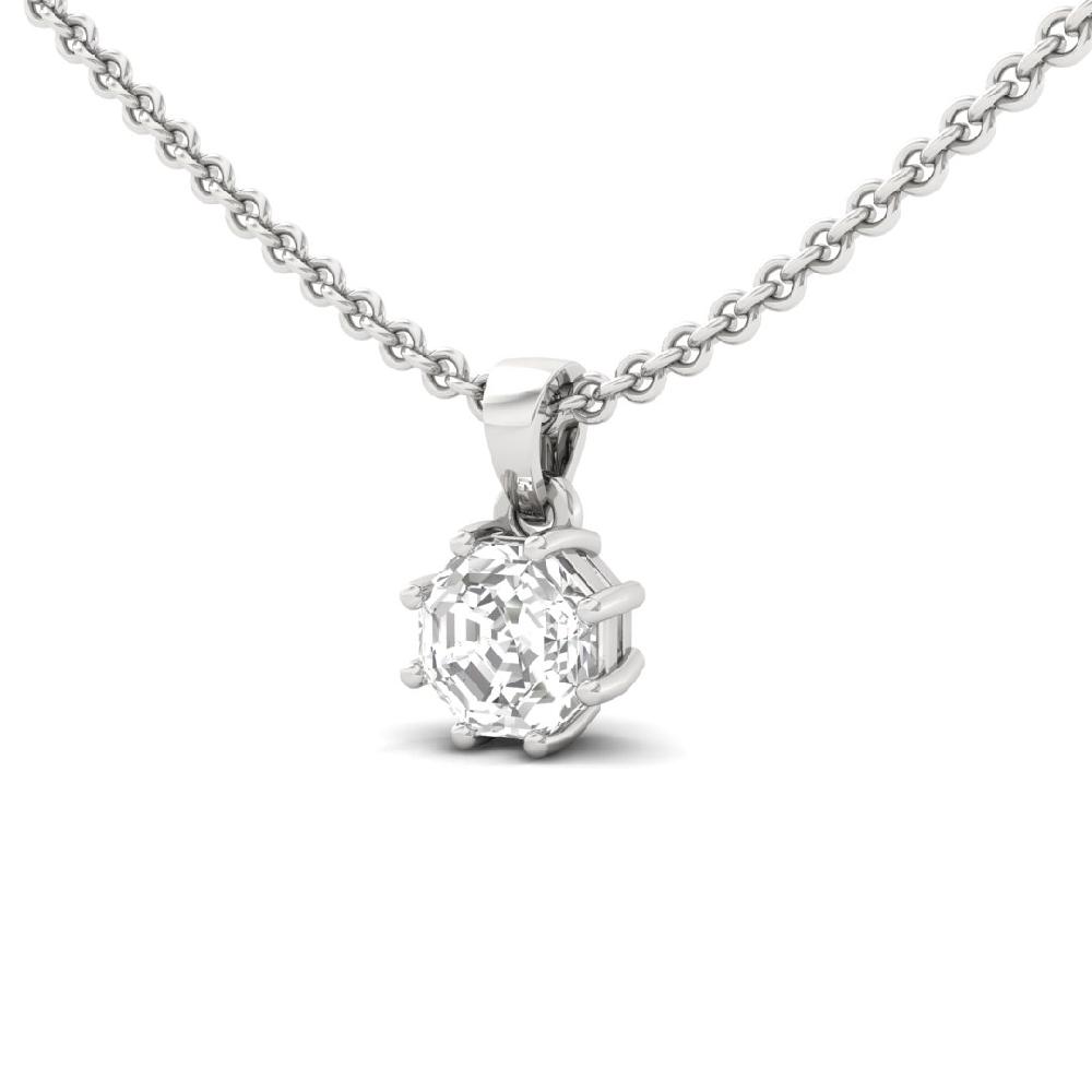 Octagon Cut CVD Lab grown Diamond Radiance Solitaire Pendant