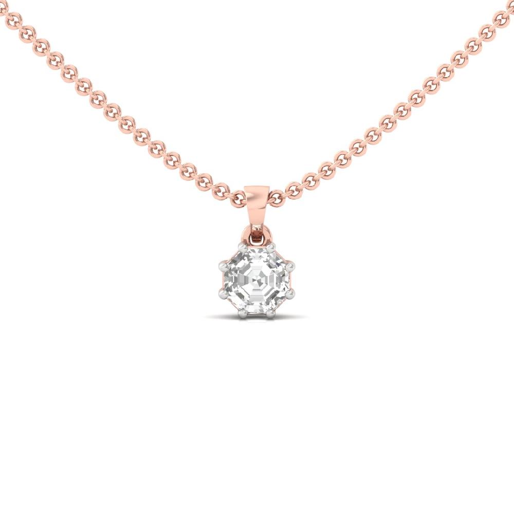 Octagon Cut CVD Lab grown Diamond Radiance Solitaire Pendant