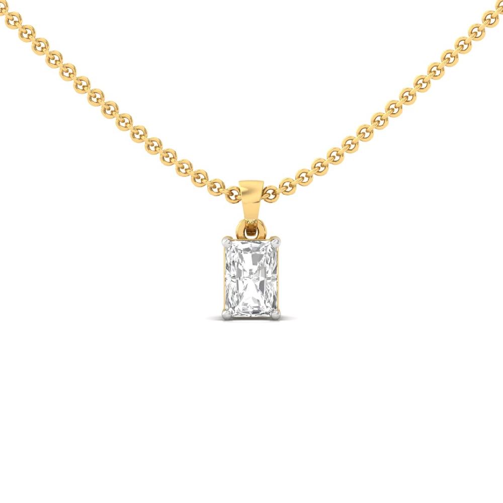 1.00Ct Radiant Cut CVD Diamond Celestial Charm Solitaire Pendant