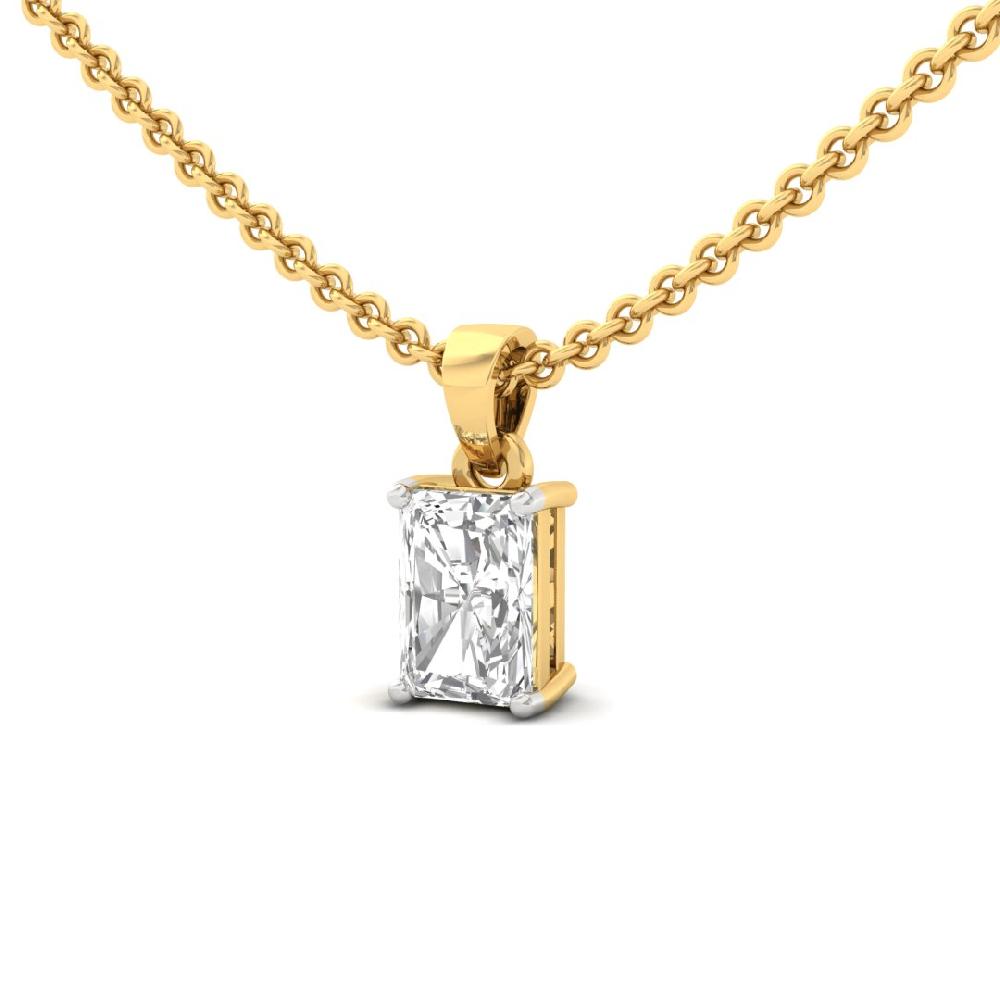 1.00Ct Radiant Cut CVD Diamond Celestial Charm Solitaire Pendant
