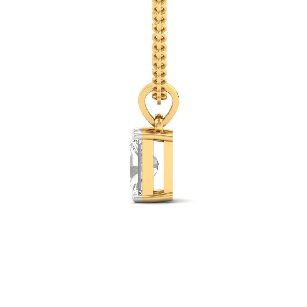 1.00Ct Radiant Cut CVD Diamond Celestial Charm Solitaire Pendant