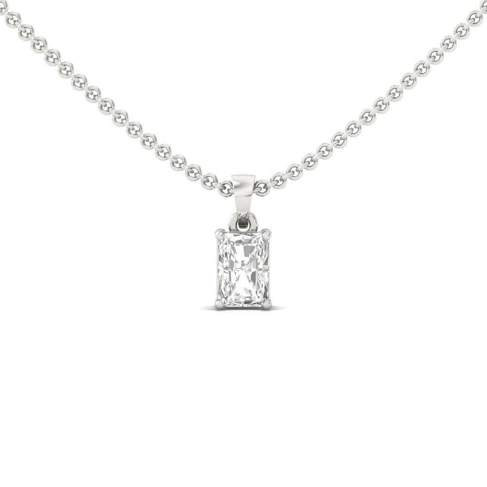 1.00Ct Radiant Cut CVD Diamond Celestial Charm Solitaire Pendant