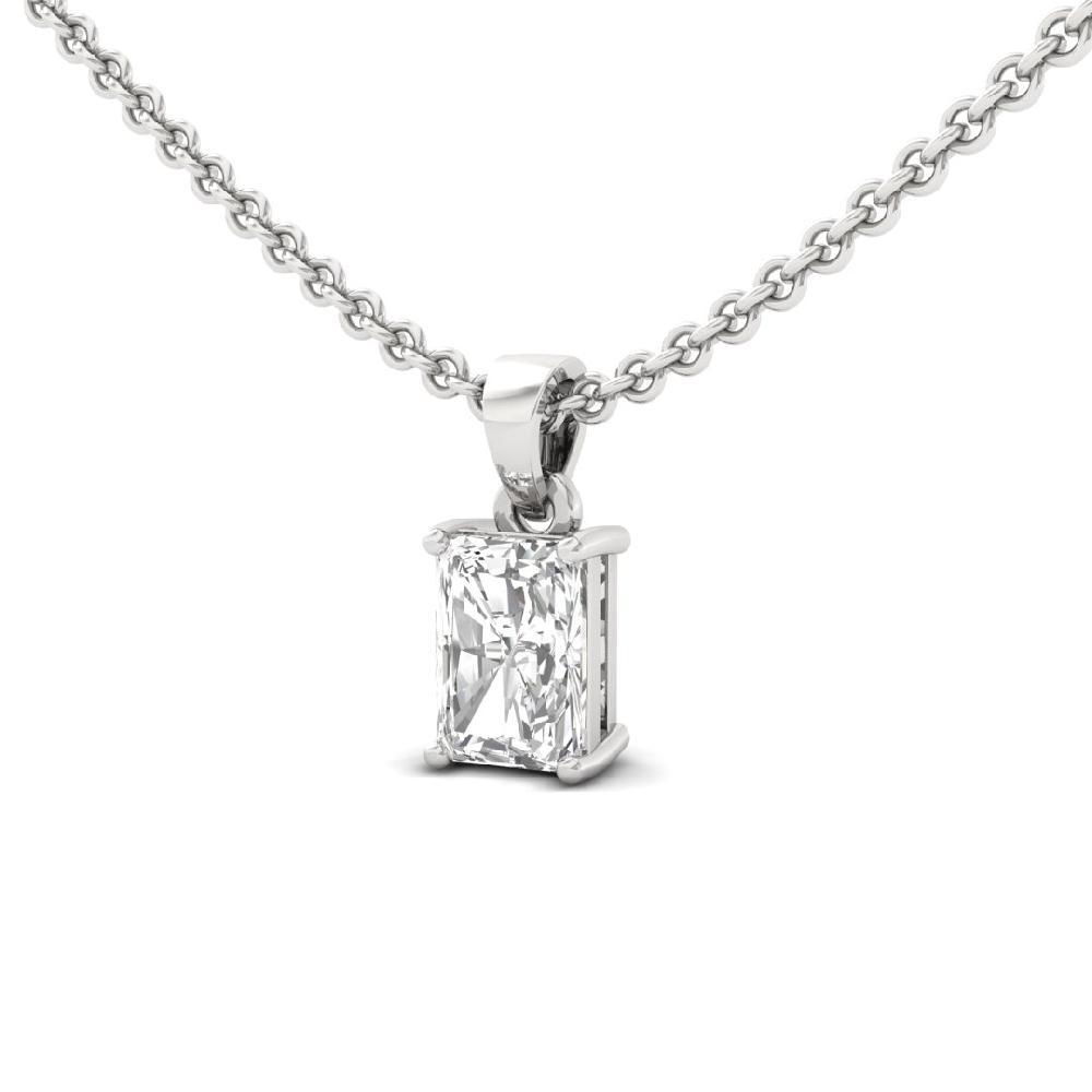 1.00Ct Radiant Cut CVD Diamond Celestial Charm Solitaire Pendant
