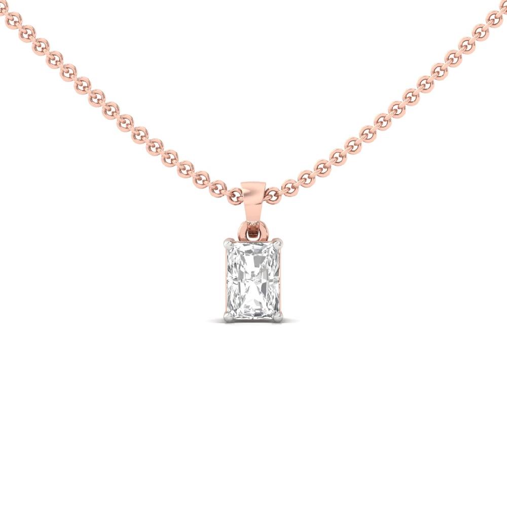 1.00Ct Radiant Cut CVD Diamond Celestial Charm Solitaire Pendant