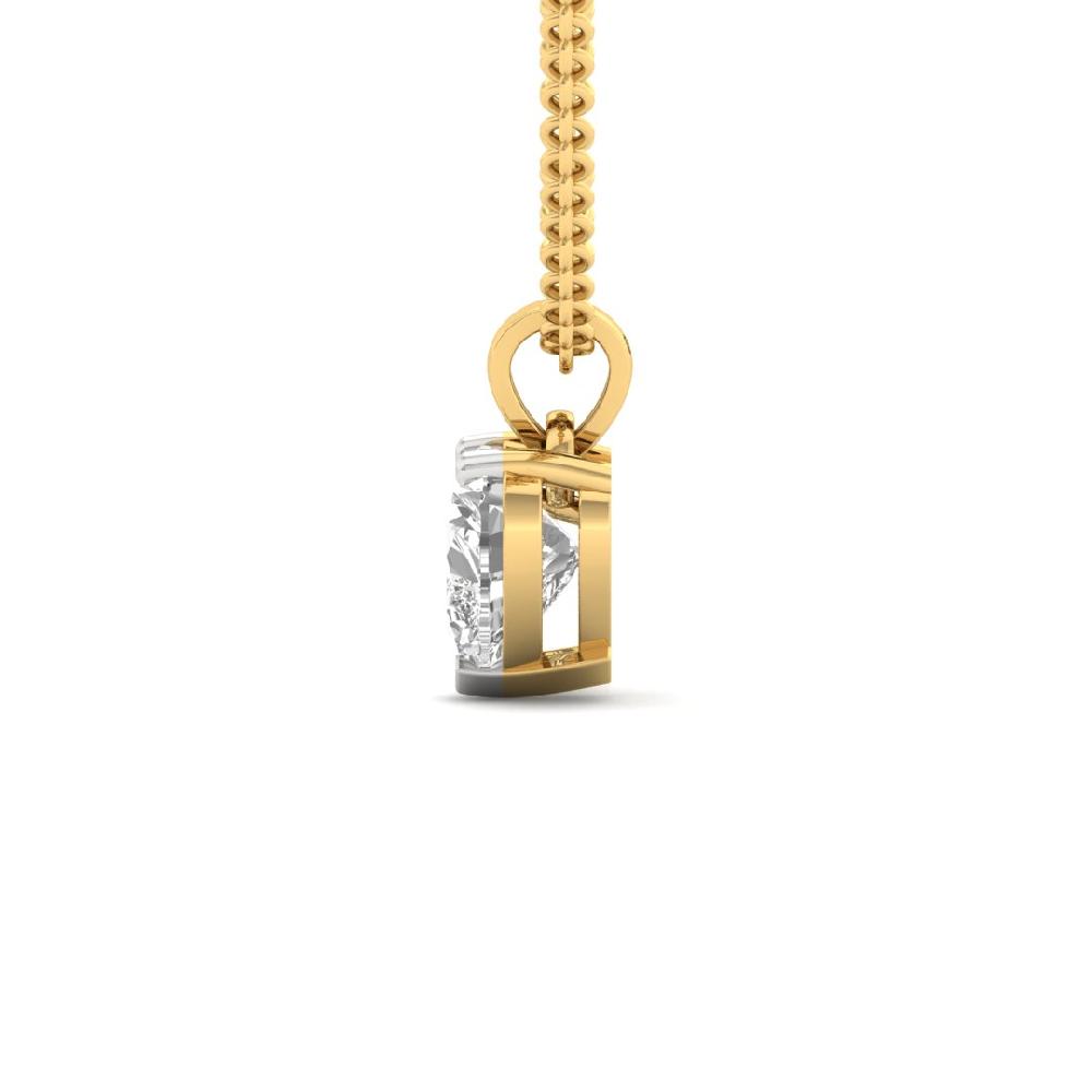 1.00Ct Heart Cut Cvd Lab Grown Diamond Forever Glow Solitaire Pendant