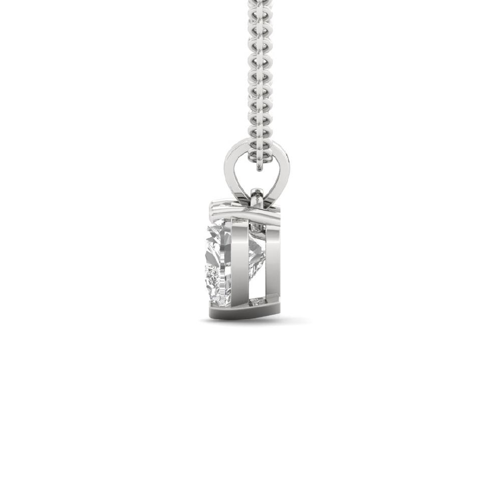 1.00Ct Heart Cut Cvd Lab Grown Diamond Forever Glow Solitaire Pendant