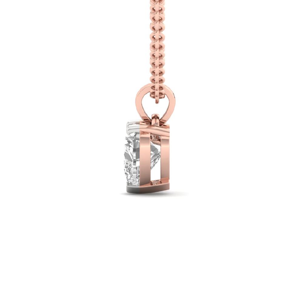 1.00Ct Heart Cut Cvd Lab Grown Diamond Forever Glow Solitaire Pendant