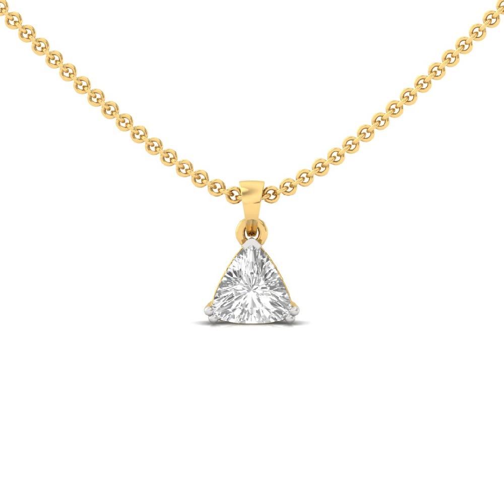 1.00Ct Trillion Cut CVD Lab grown Diamond Luminous Grace Solitaire Pendant