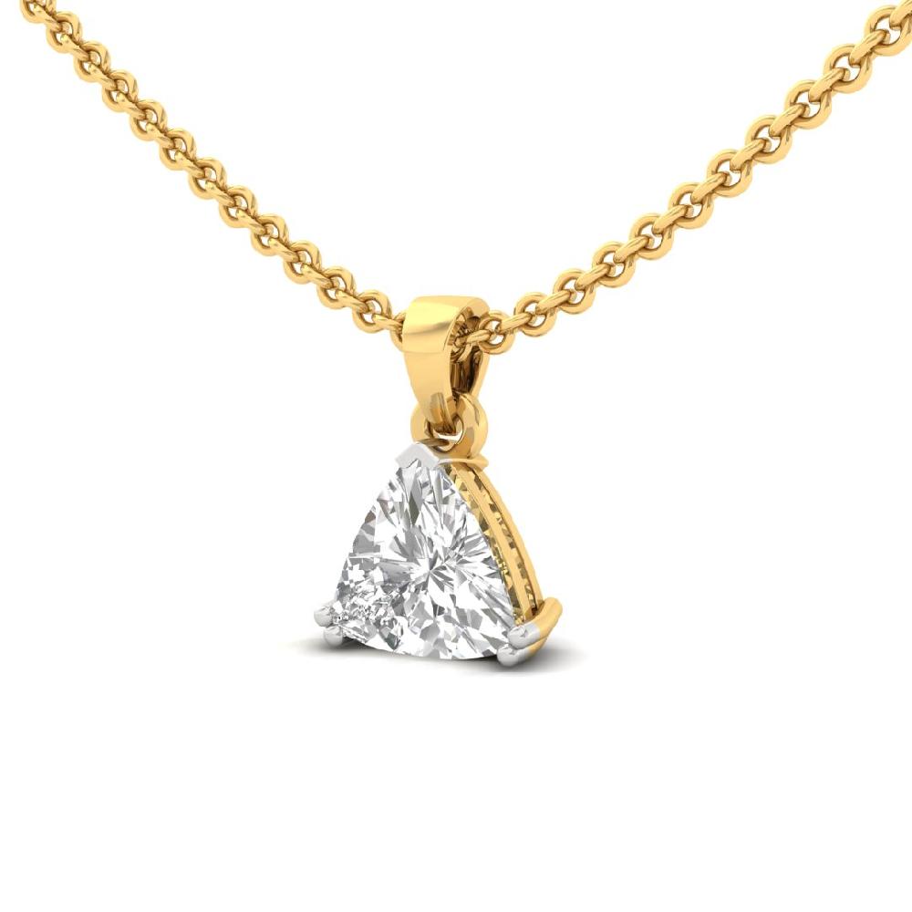 1.00Ct Trillion Cut CVD Lab grown Diamond Luminous Grace Solitaire Pendant