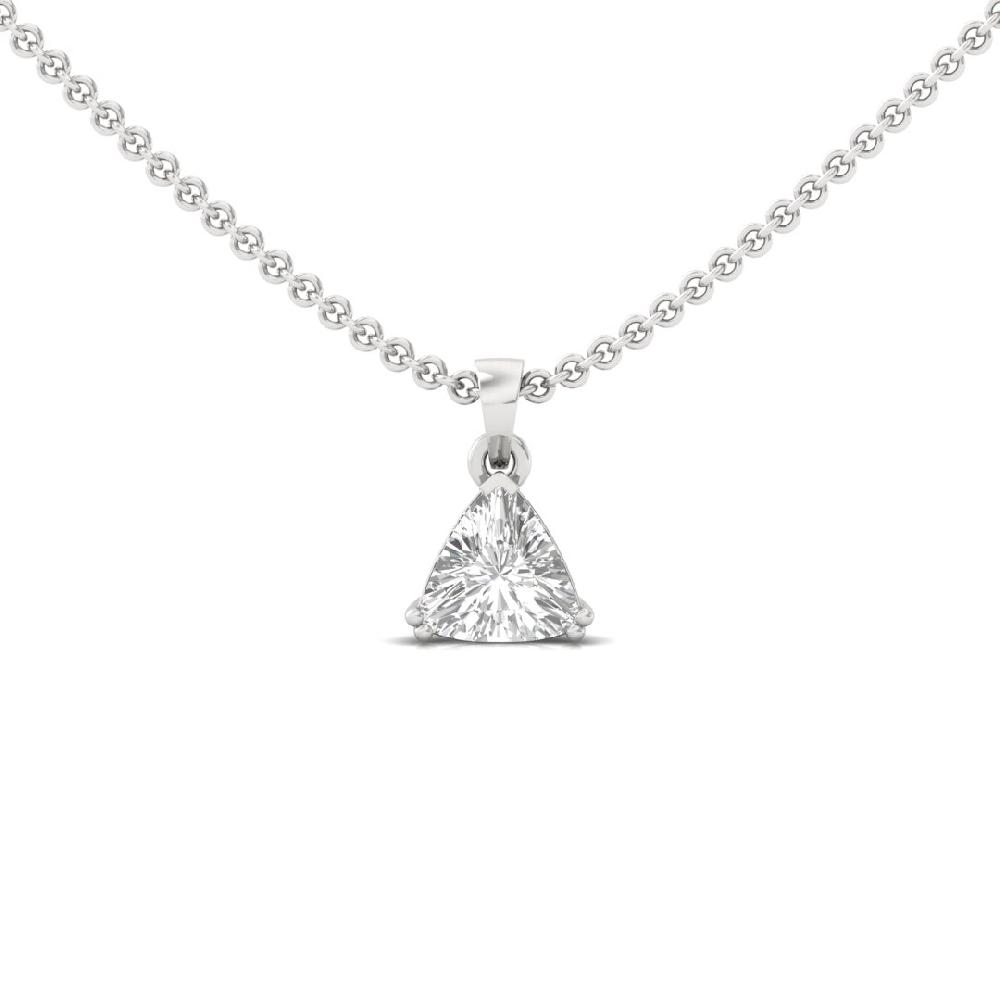 Trillion Cut CVD Lab grown Diamond Luminous Grace Solitaire Pendant