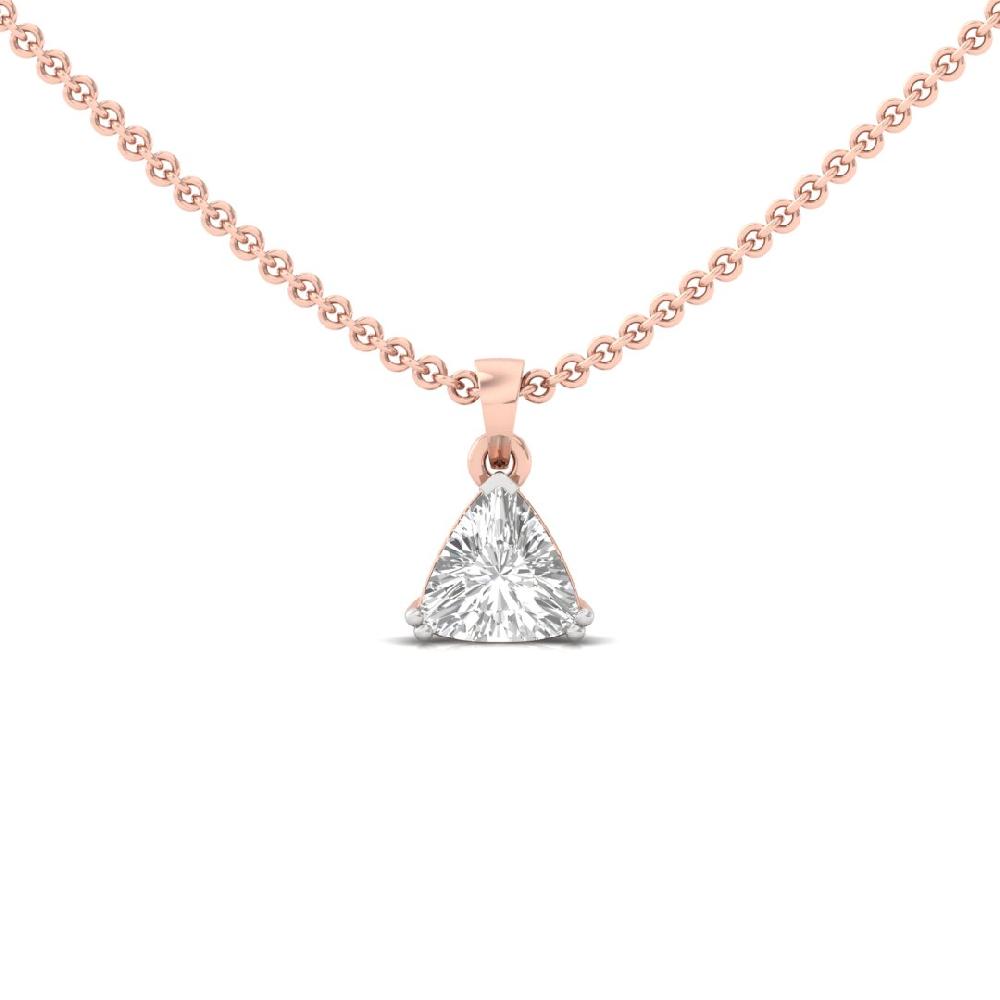 Trillion Cut CVD Lab grown Diamond Luminous Grace Solitaire Pendant