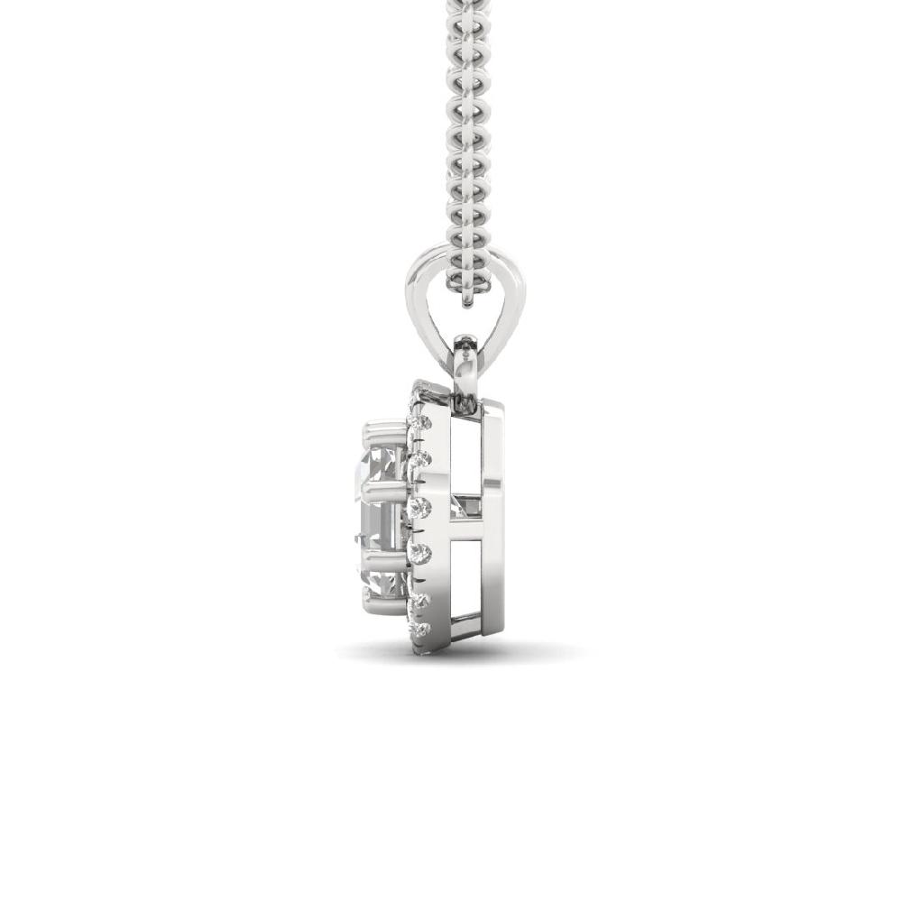 Octagon Cut CVD diamond Regal Grace Halo Solitaire Pendant