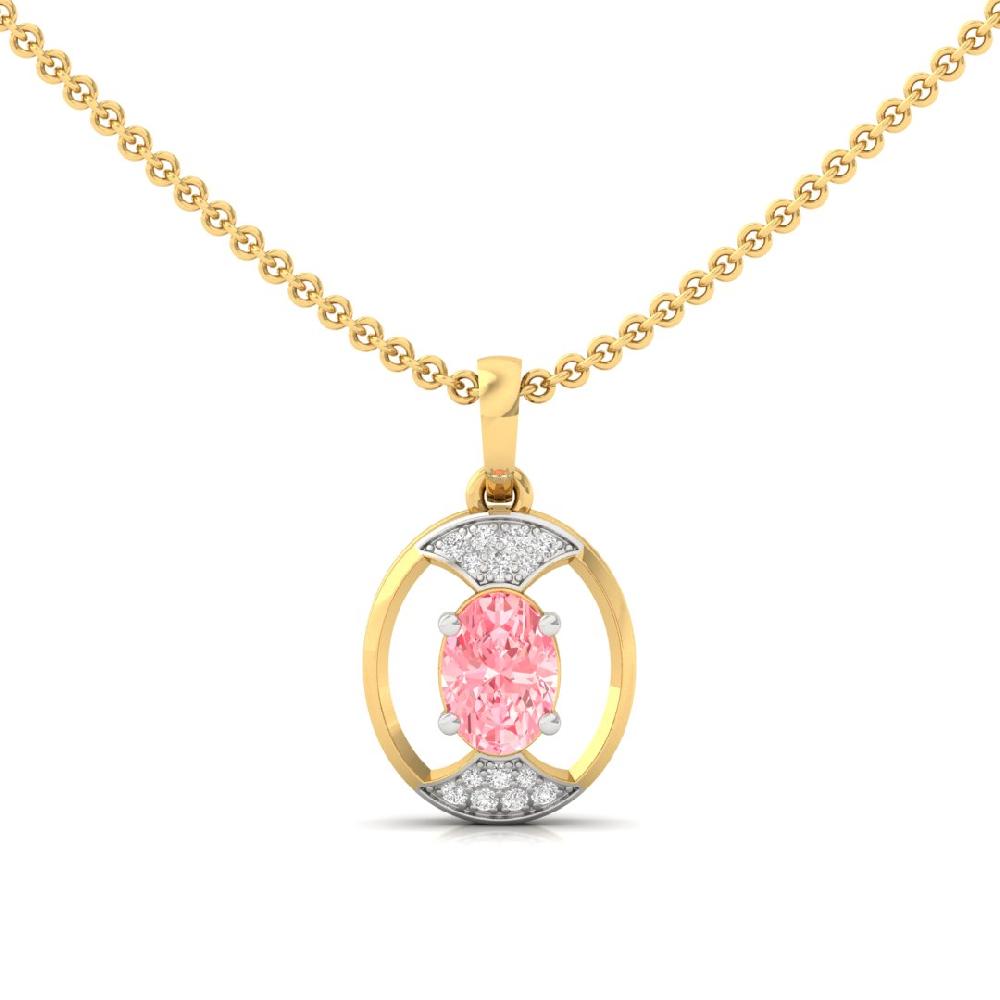 0.70Ct Timeless Elegance Round Cut, Oval Cut CVD lab grown Diamond Solitaire Pendant
