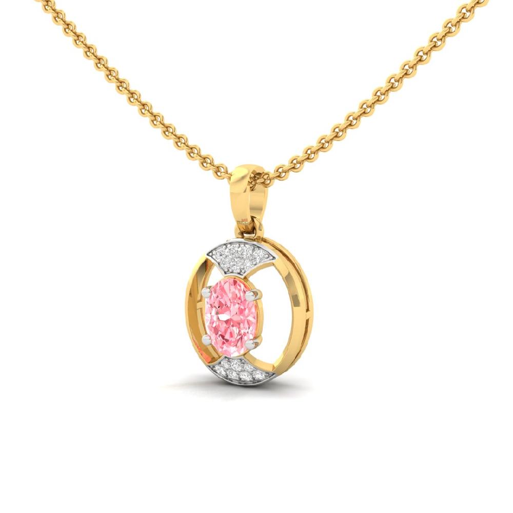 0.70Ct Timeless Elegance Round Cut, Oval Cut CVD lab grown Diamond Solitaire Pendant