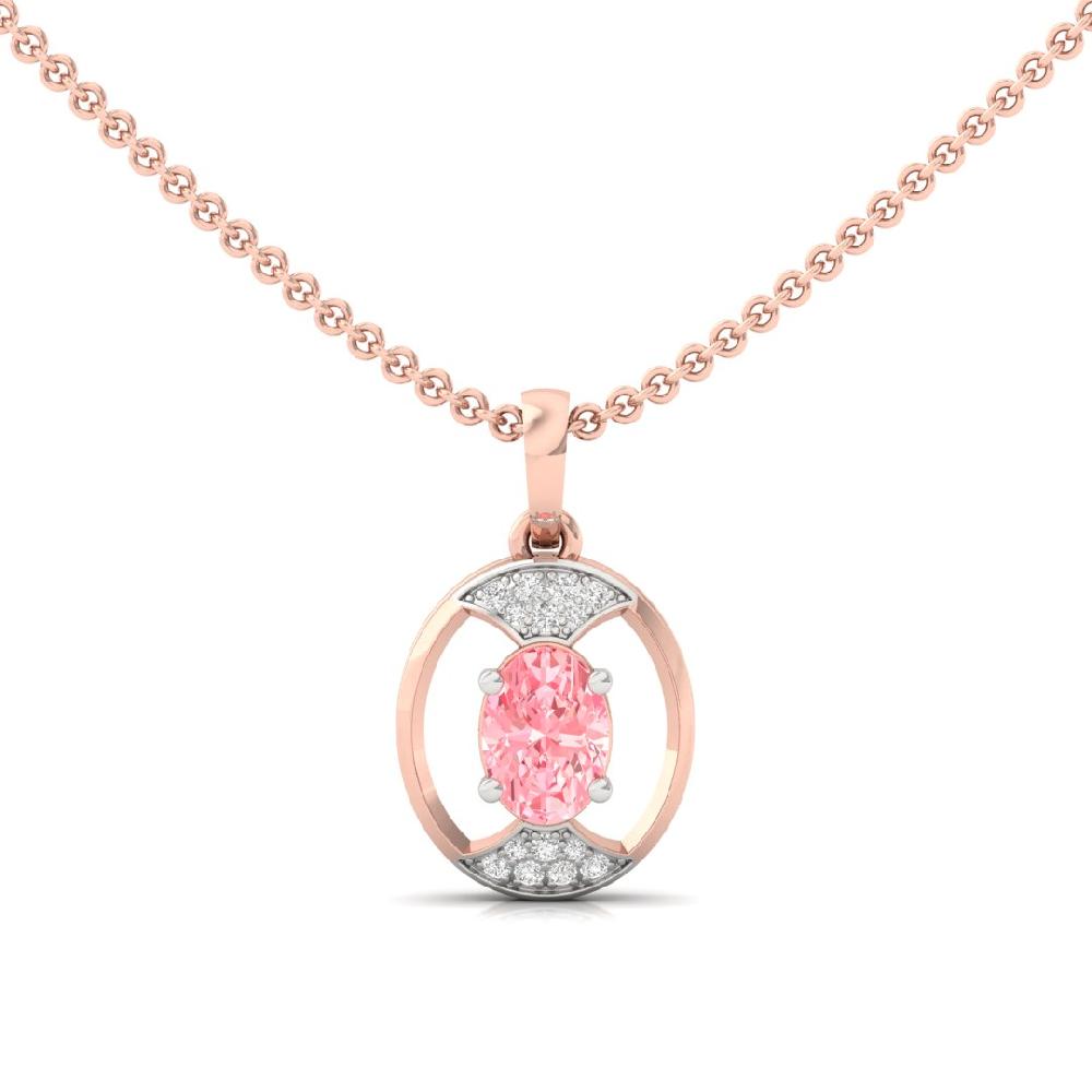 0.70Ct Timeless Elegance Round Cut, Oval Cut CVD lab grown Diamond Solitaire Pendant