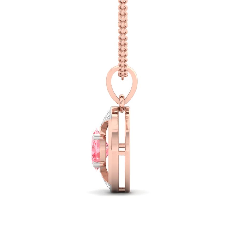 0.70Ct Timeless Elegance Round Cut, Oval Cut CVD lab grown Diamond Solitaire Pendant