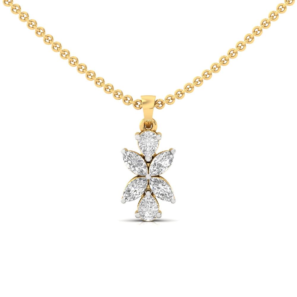 Marquise & Pear Cut CVD lab grown Diamond Pendant