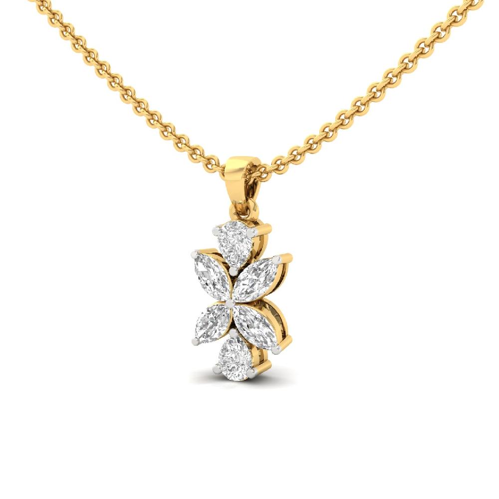 Marquise & Pear Cut CVD lab grown Diamond Pendant