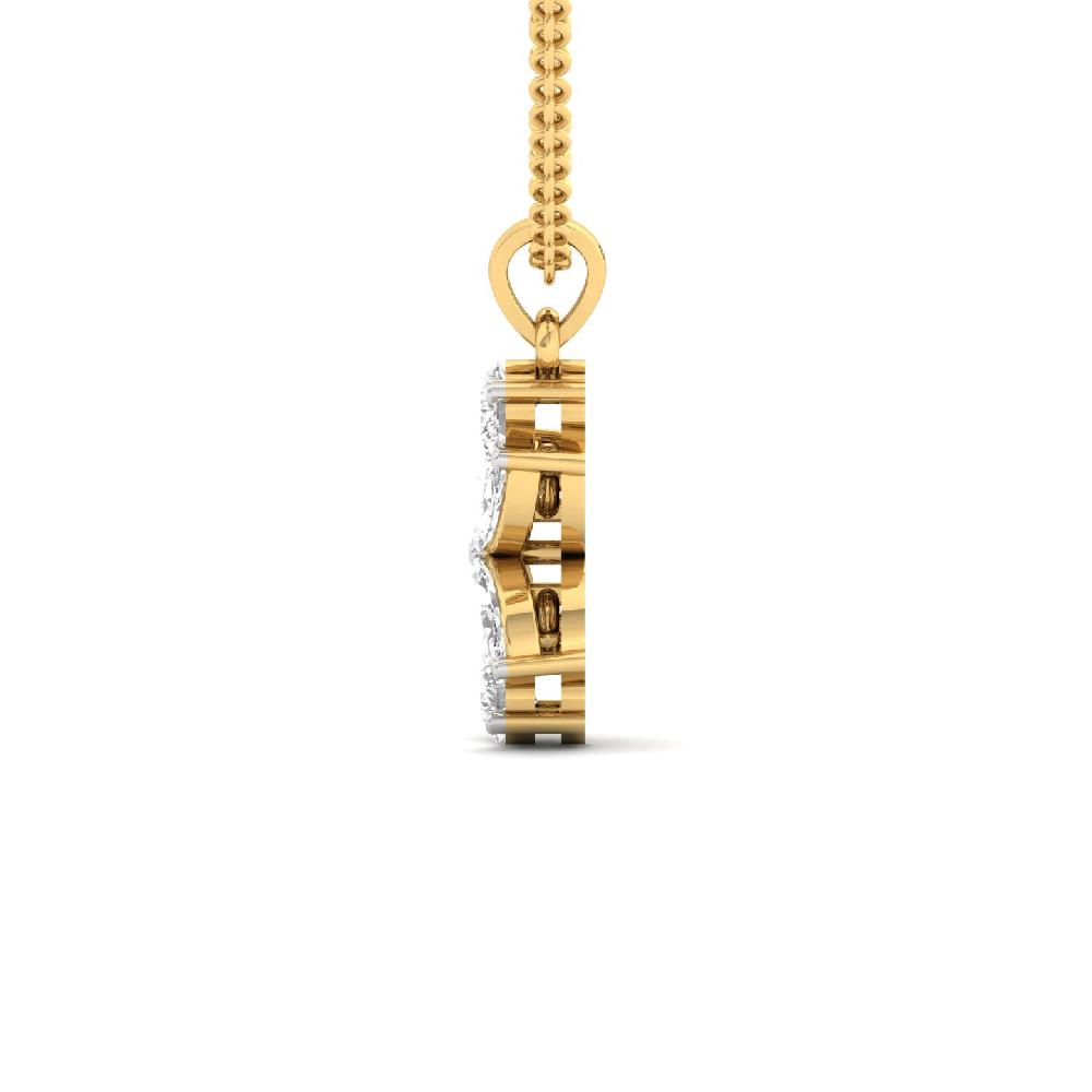 Marquise & Pear Cut CVD lab grown Diamond Pendant