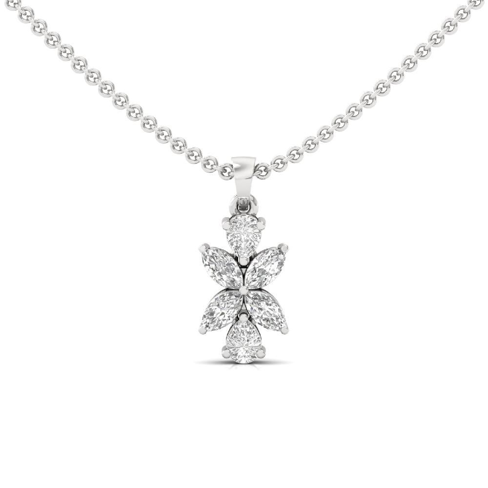 Marquise & Pear Cut CVD lab grown Diamond Pendant