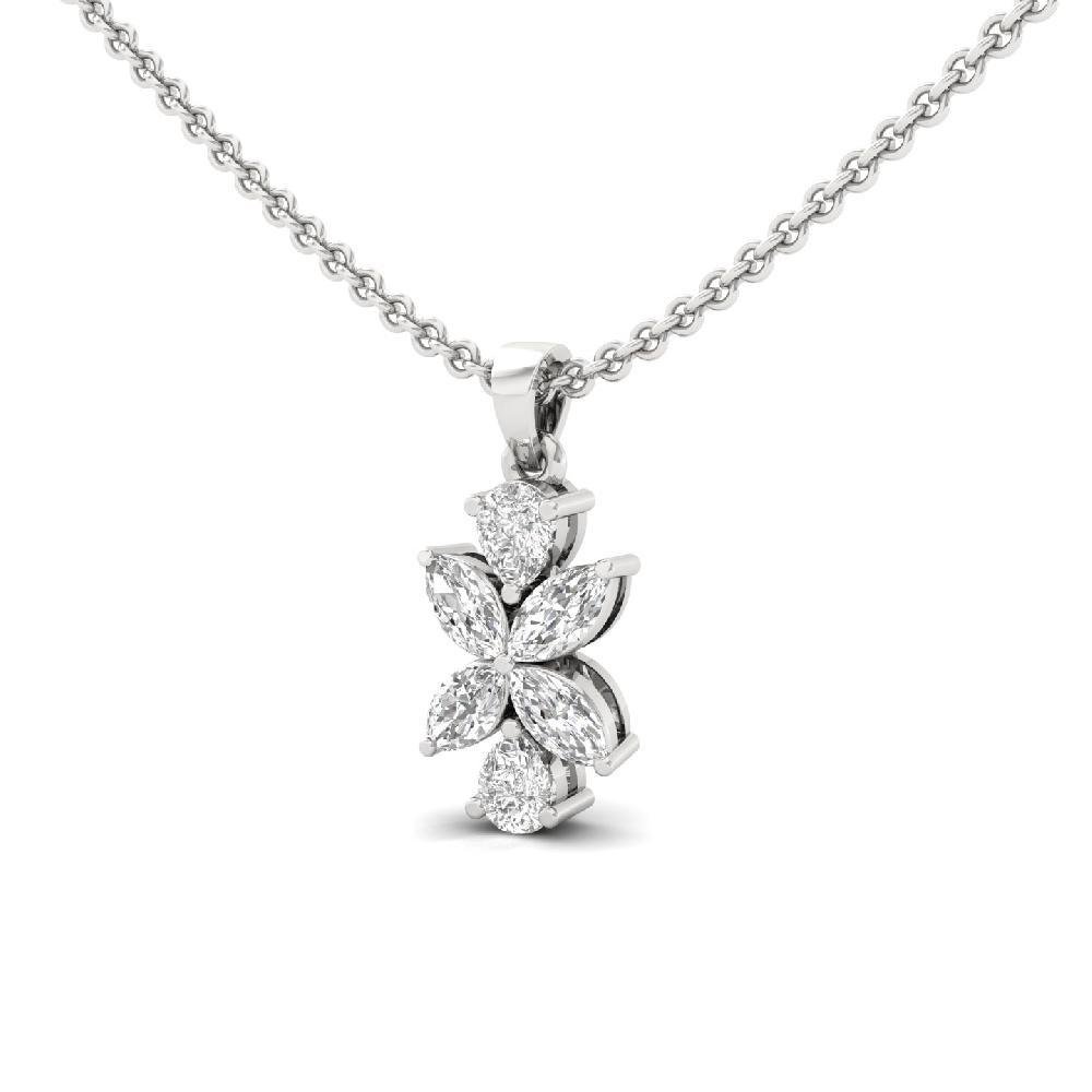 Marquise & Pear Cut CVD lab grown Diamond Pendant