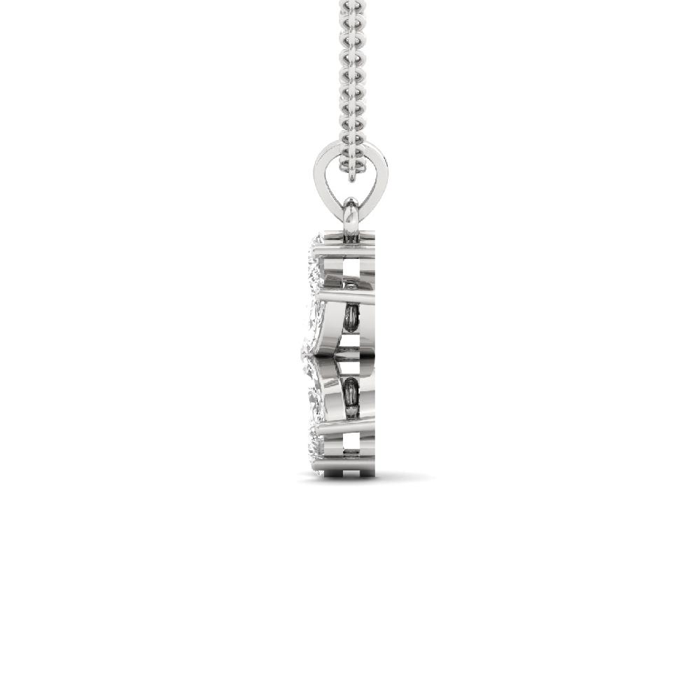 Marquise & Pear Cut CVD lab grown Diamond Pendant