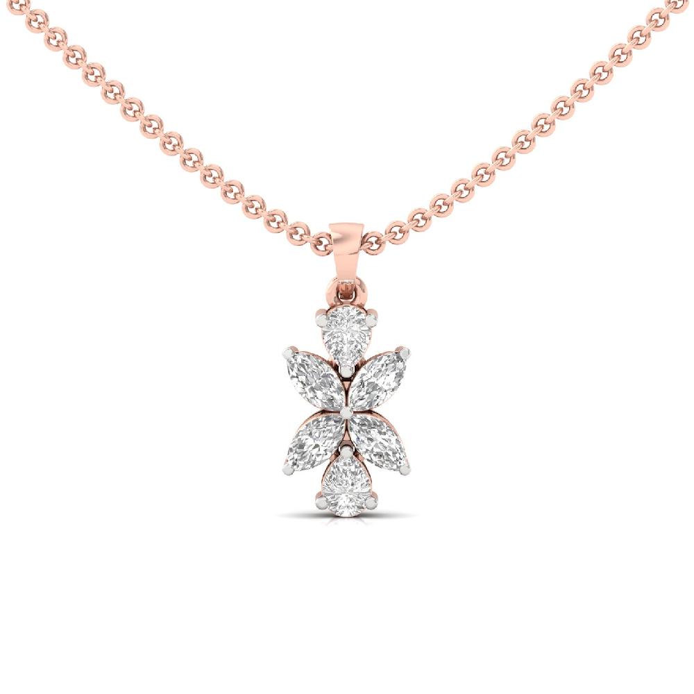 Marquise & Pear Cut CVD lab grown Diamond Pendant