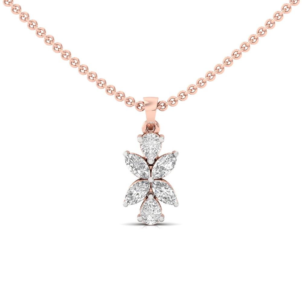 Marquise & Pear Cut CVD lab grown Diamond Pendant