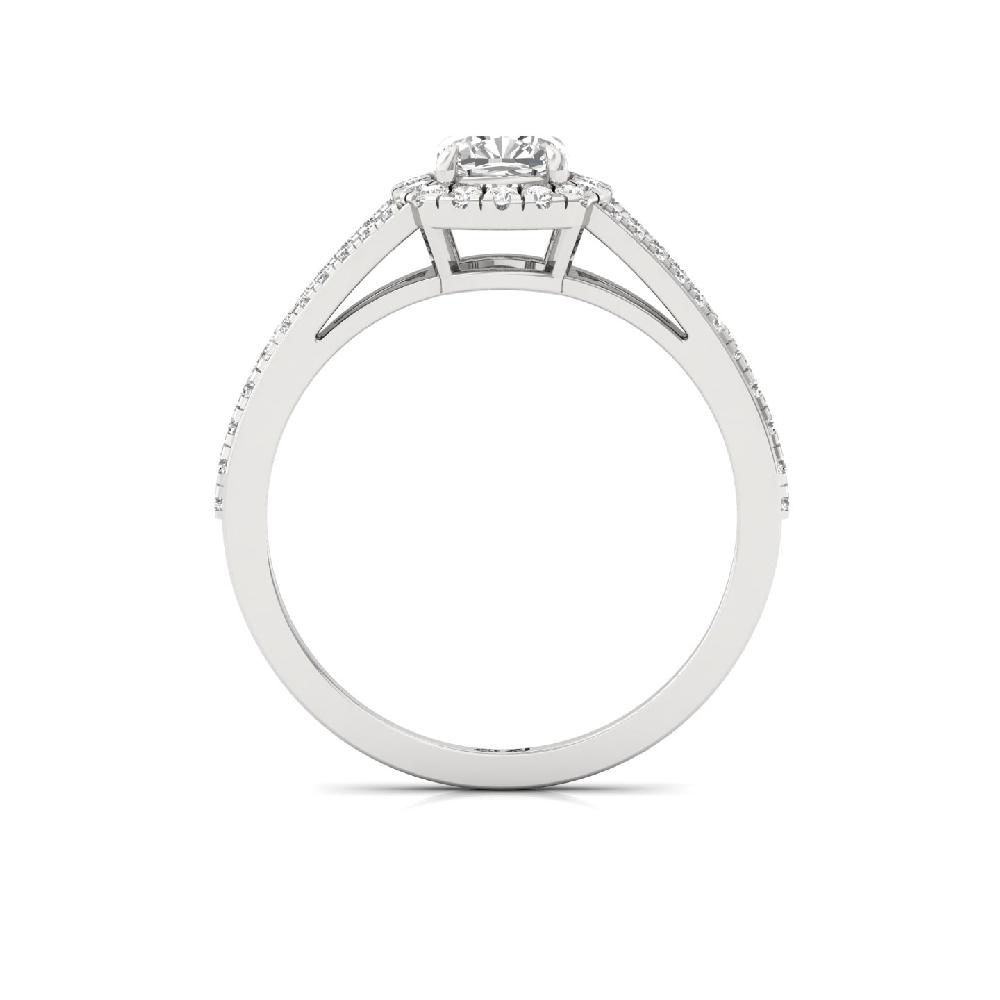 0.65ct Cushion CVD Diamond Timeless Halo Solitaire Ring
