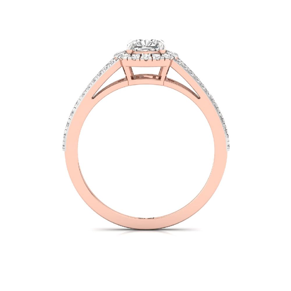 0.65ct Cushion CVD Diamond Timeless Halo Solitaire Ring