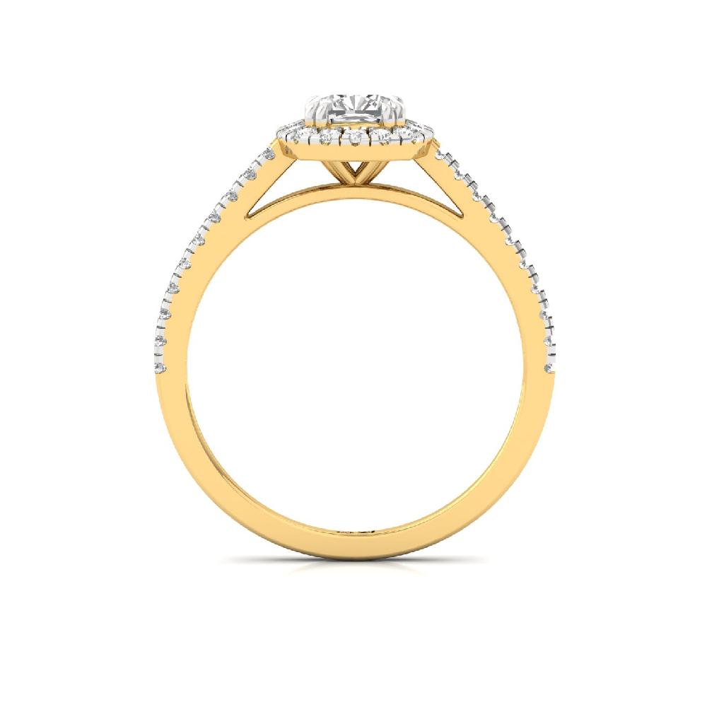 0.70ct Cushion CVD Diamond Luxe Halo Solitaire Ring
