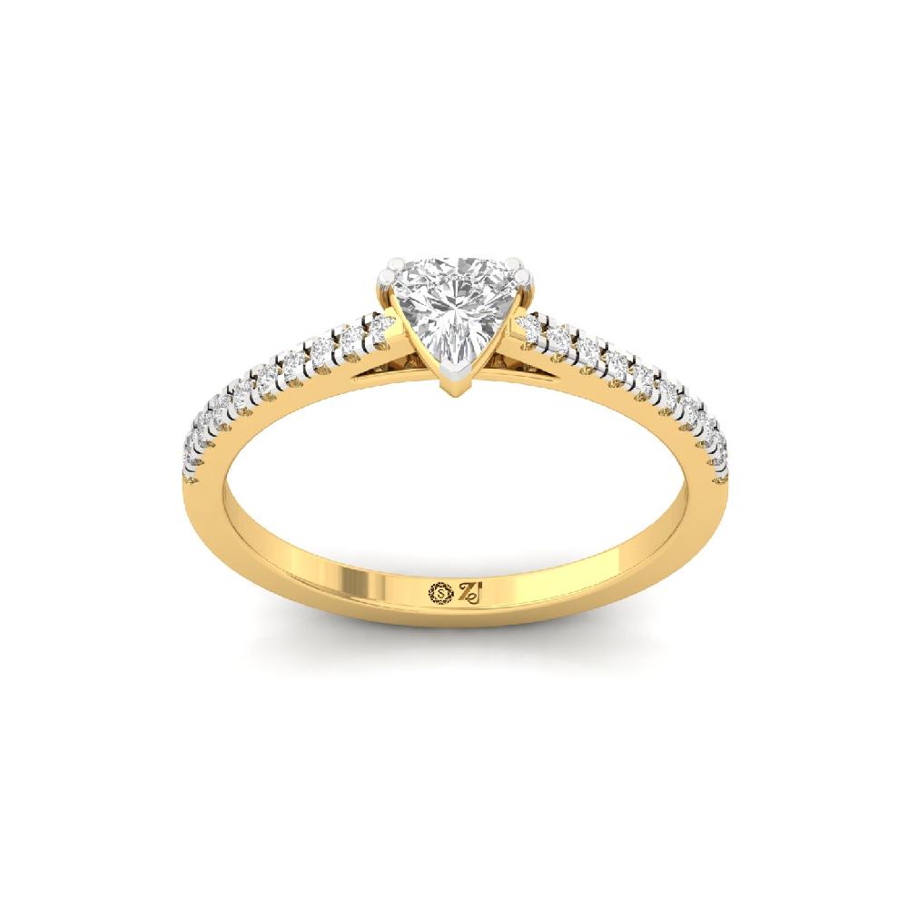 0.40ct Trillion , round Cut CVD lab grown Diamond Solitaire Rings 