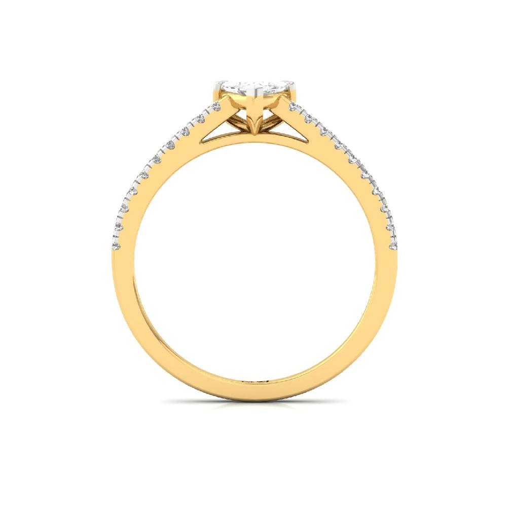 0.36ct Trillion CVD Diamond Solitaire Ring