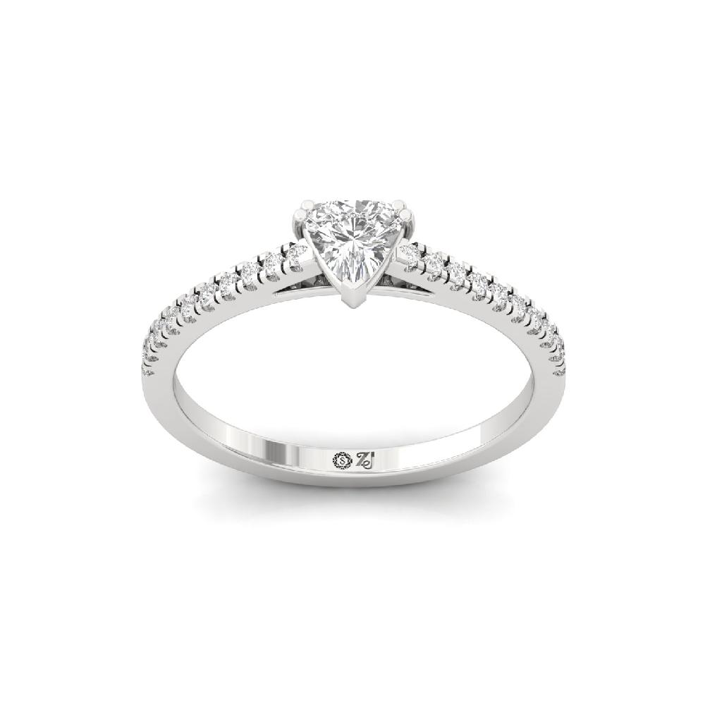 0.36ct Trillion CVD Diamond Solitaire Ring