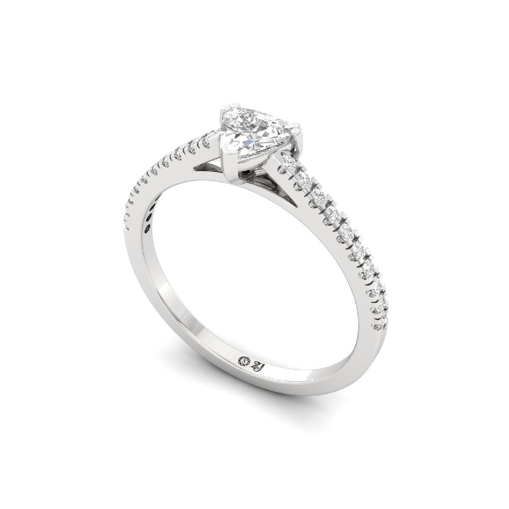 0.36ct Trillion CVD Diamond Solitaire Ring