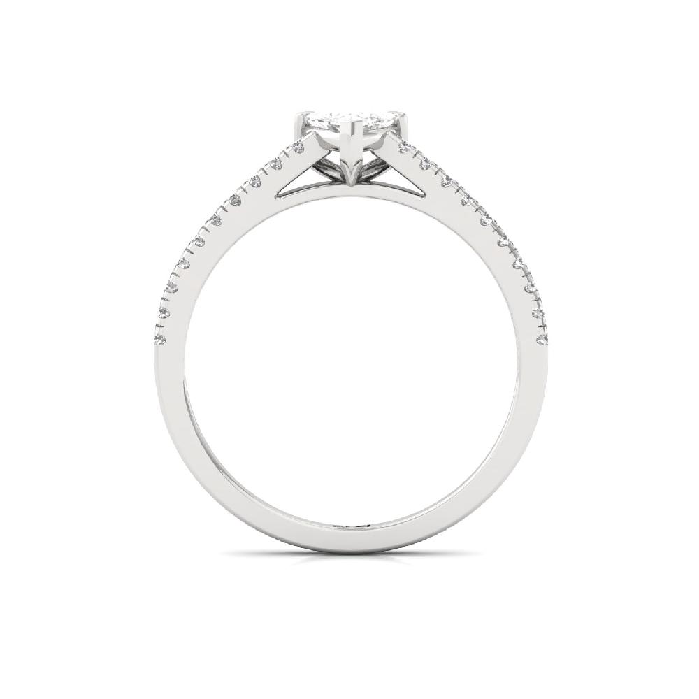 0.36ct Trillion CVD Diamond Solitaire Ring