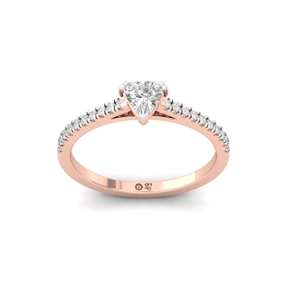 0.36ct Trillion CVD Diamond Solitaire Ring