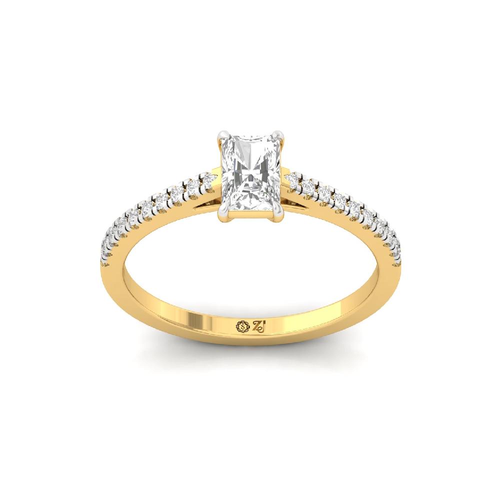 0.70ct Radiant CVD Diamond Everlasting Solitaire Ring