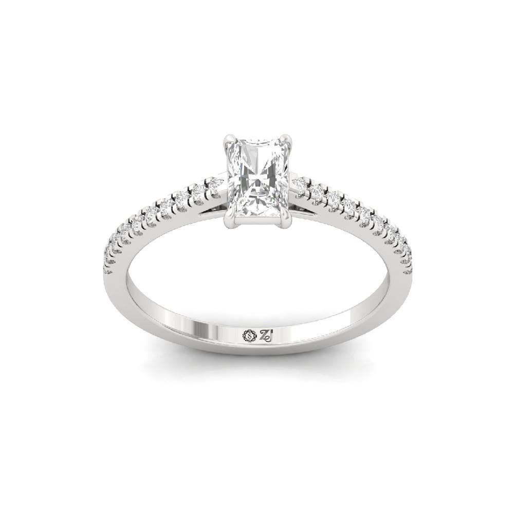 0.70ct Radiant CVD Diamond Everlasting Solitaire Ring