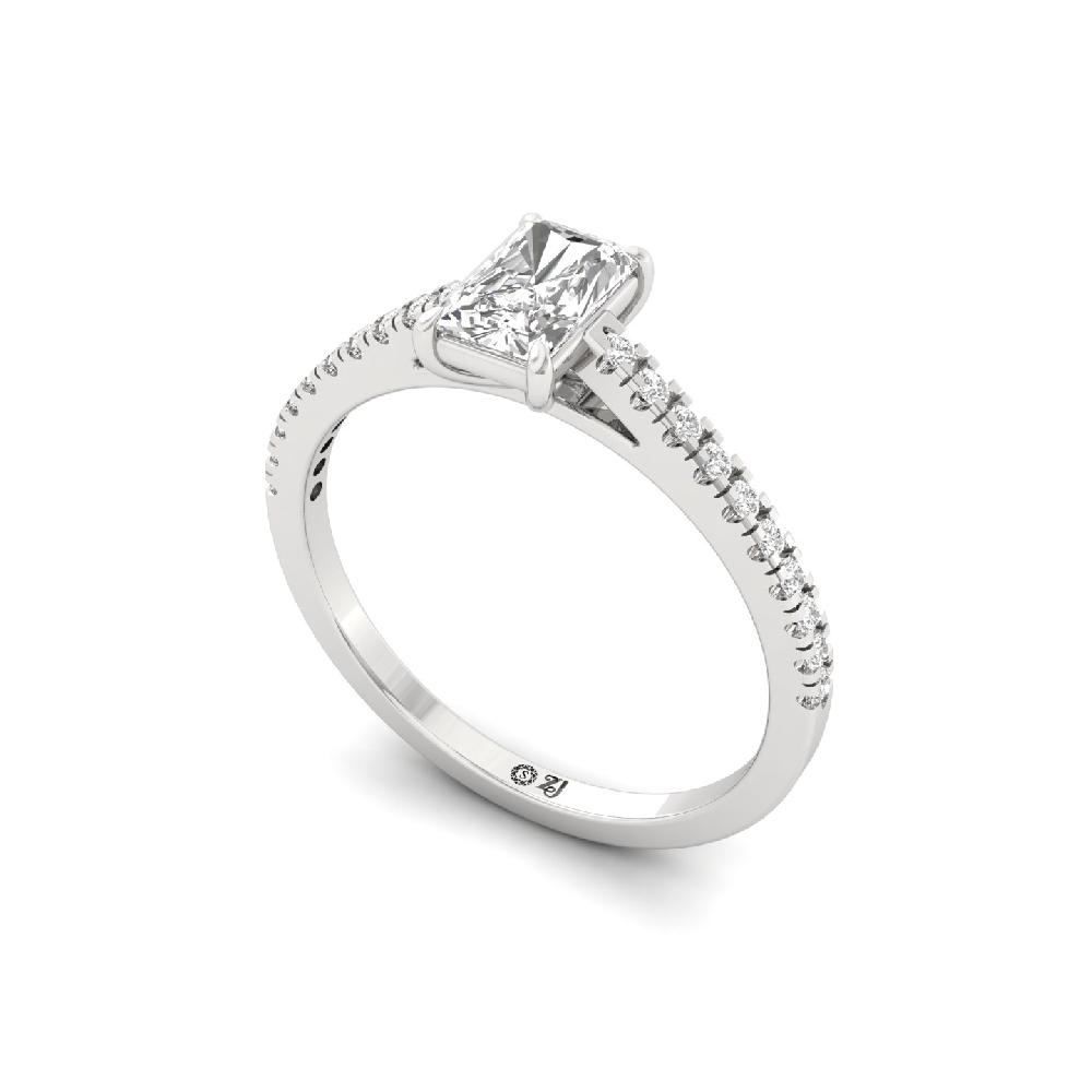 0.70ct Radiant CVD Diamond Everlasting Solitaire Ring