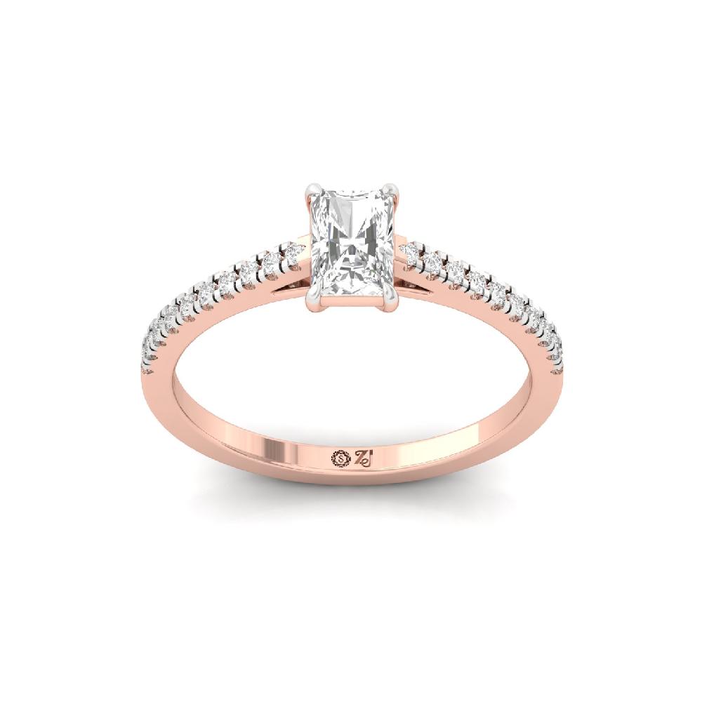 0.70ct Radiant CVD Diamond Everlasting Solitaire Ring