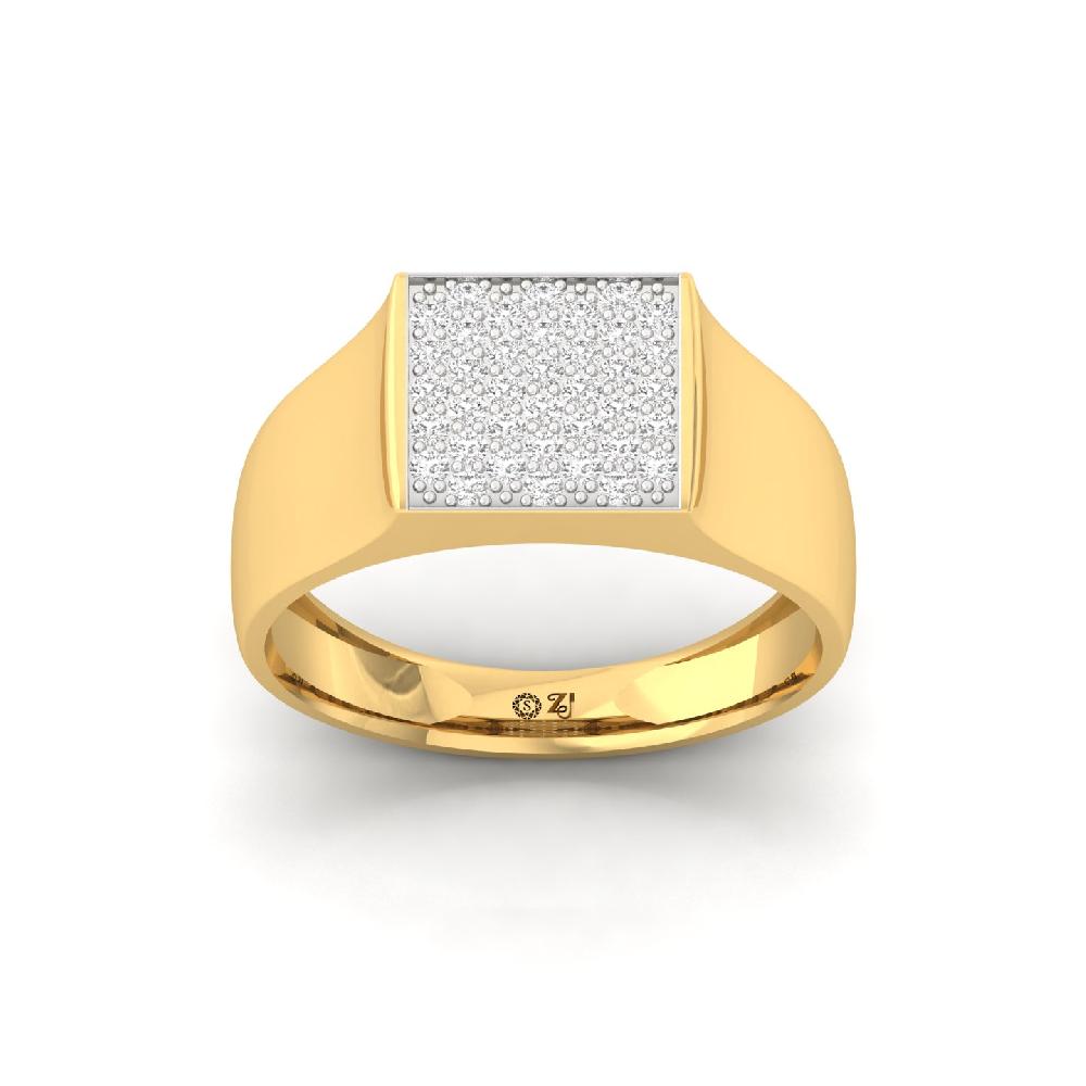 Sparkling Men's Lab Grown Diamond Ring 