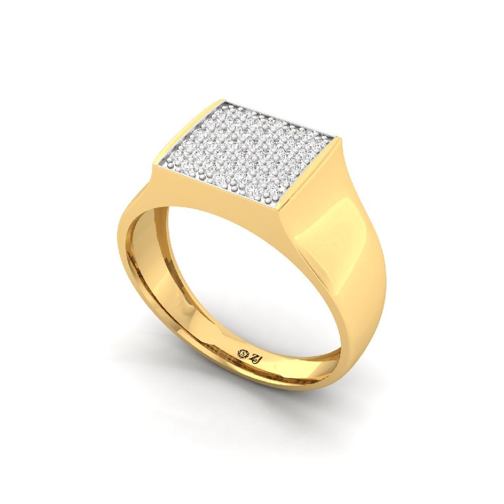 Sparkling Men's Lab Grown Diamond Ring 