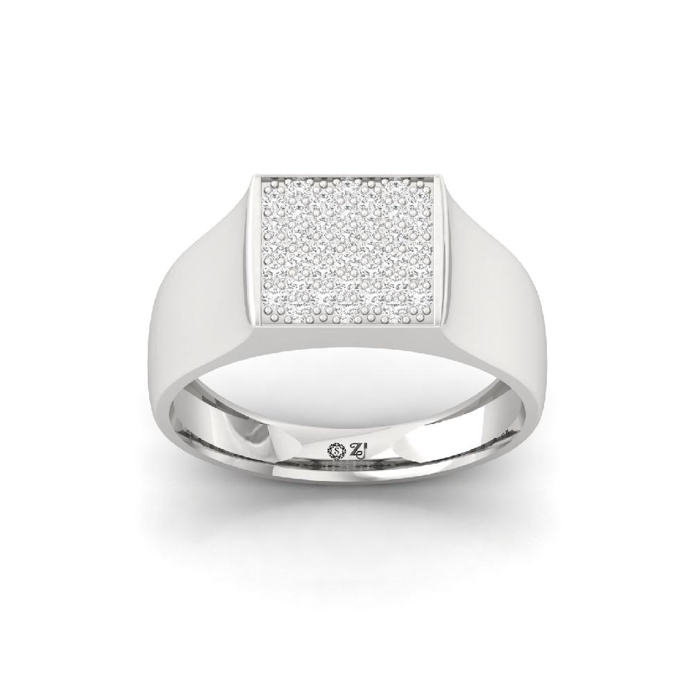 Sparkling Men's Lab Grown Diamond Ring 