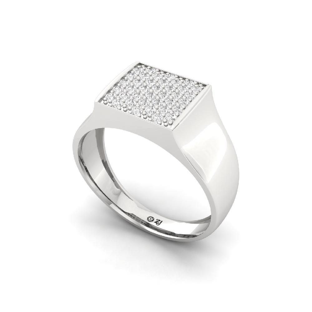 Sparkling Men's Lab Grown Diamond Ring 