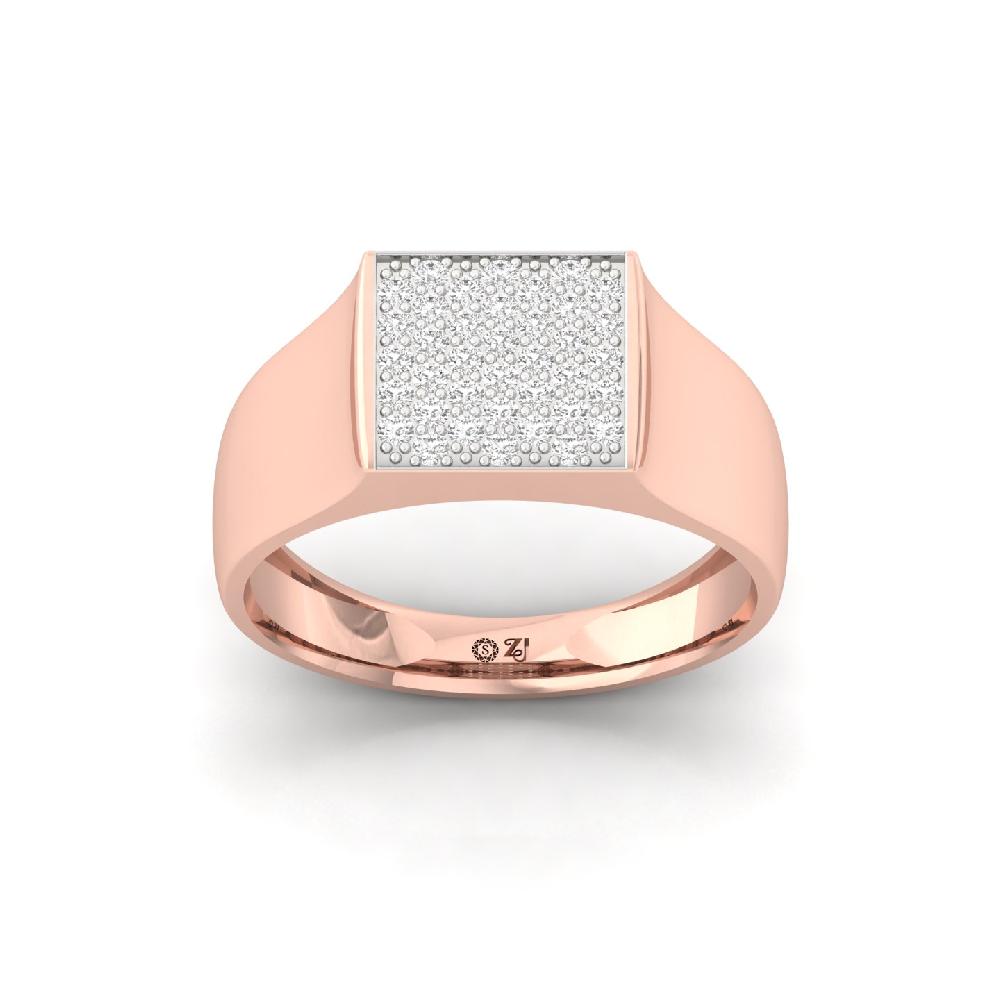 Sparkling Men's Lab Grown Diamond Ring 