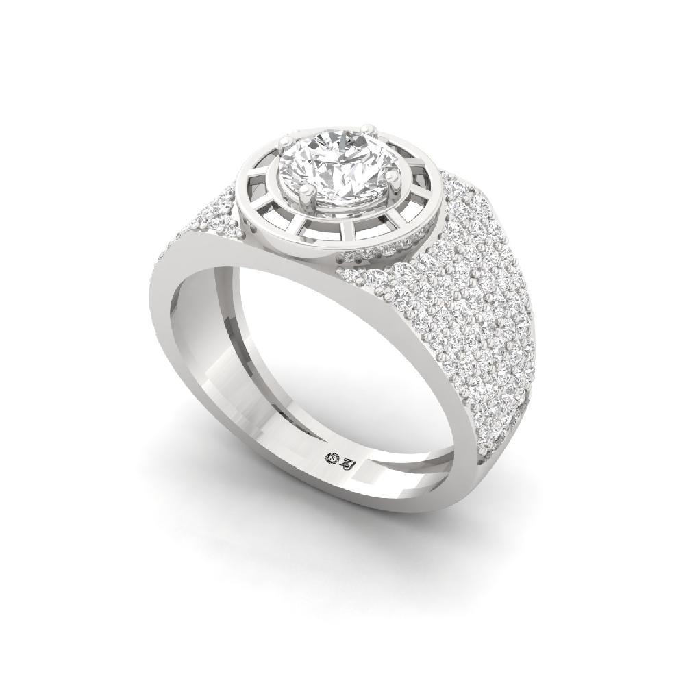 1.10Ct Round Cut lab grown Diamond ring